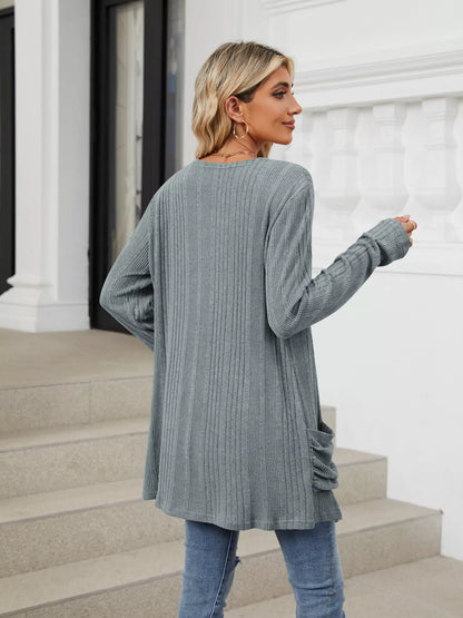 Open Front Long Cardigan