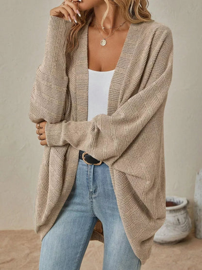 Casual Knit Open Front Cardigan