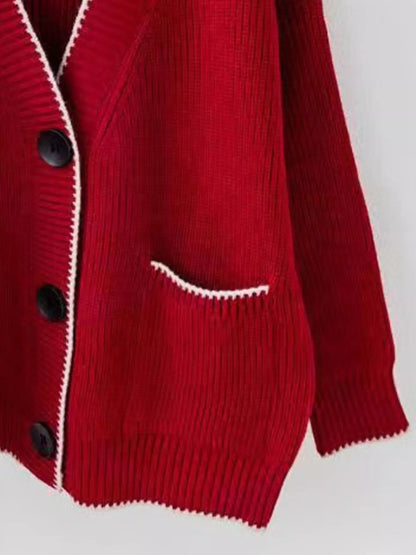 Pocketed Button Down Cardigan