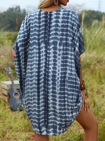 Tie-Dye Open Front Kimono Cardigan