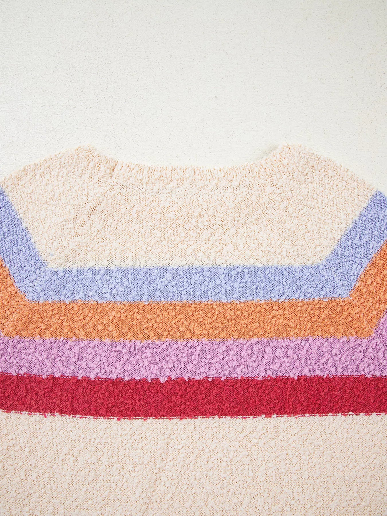 Striped Color Block Loose Sleeve Sweater