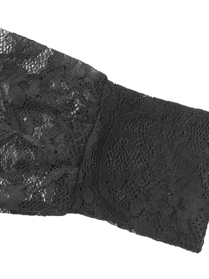 Lace Long Sleeve V-Neck Bodysuit