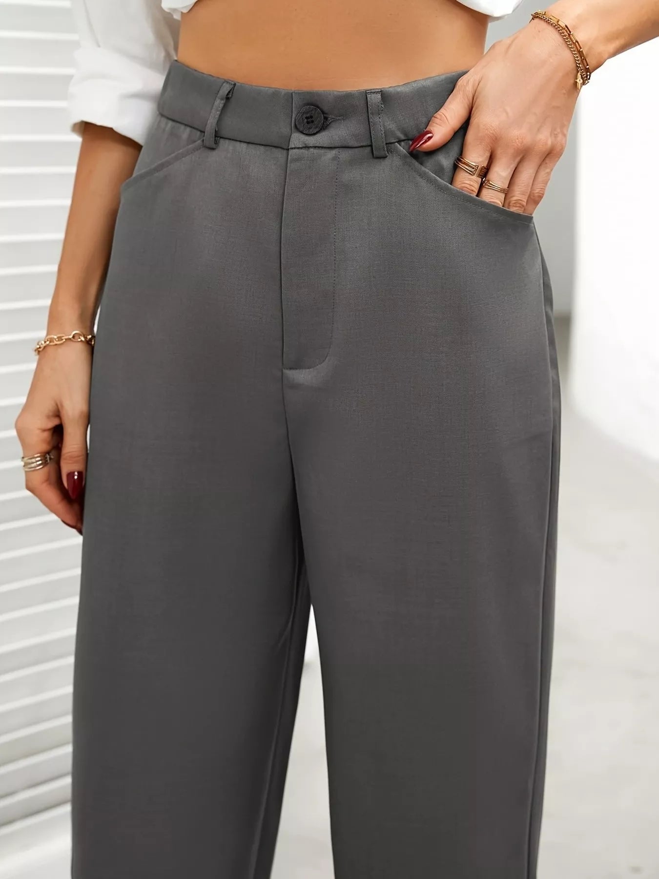 High Waist Wide Leg Pants