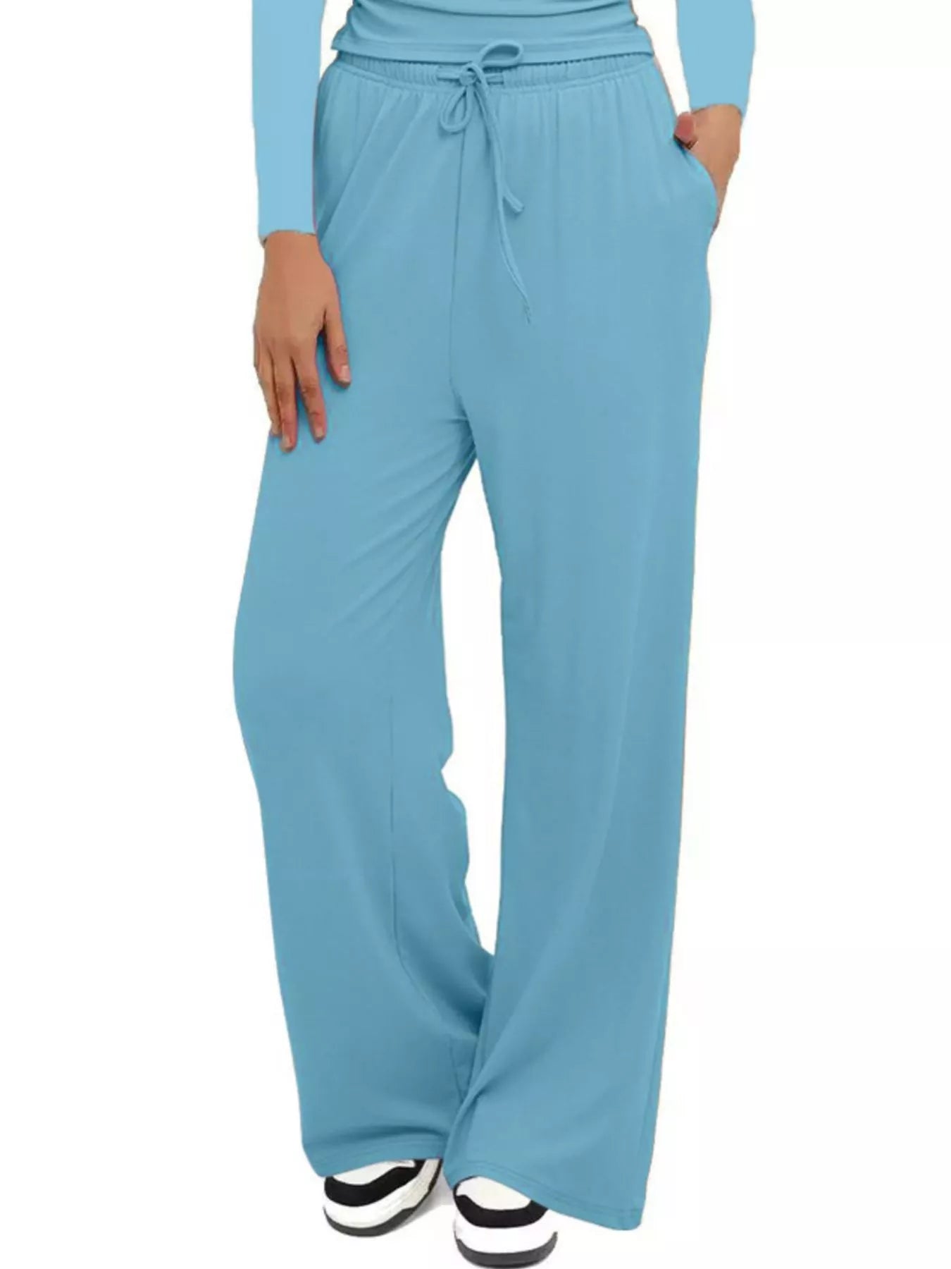 Full Size Casual Long Sleeve Top and Pants Set Plus Size