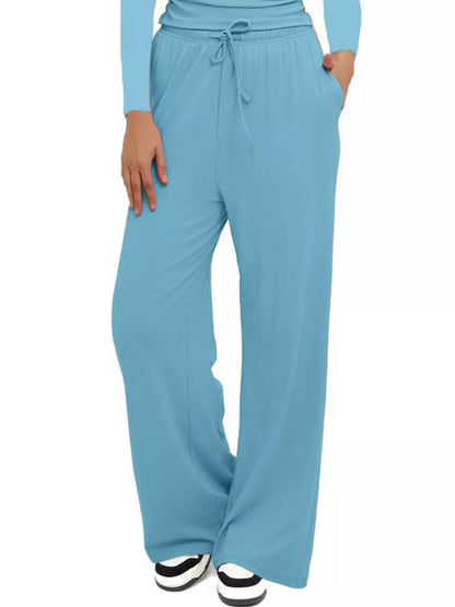 Full Size Casual Long Sleeve Top and Pants Set Plus Size