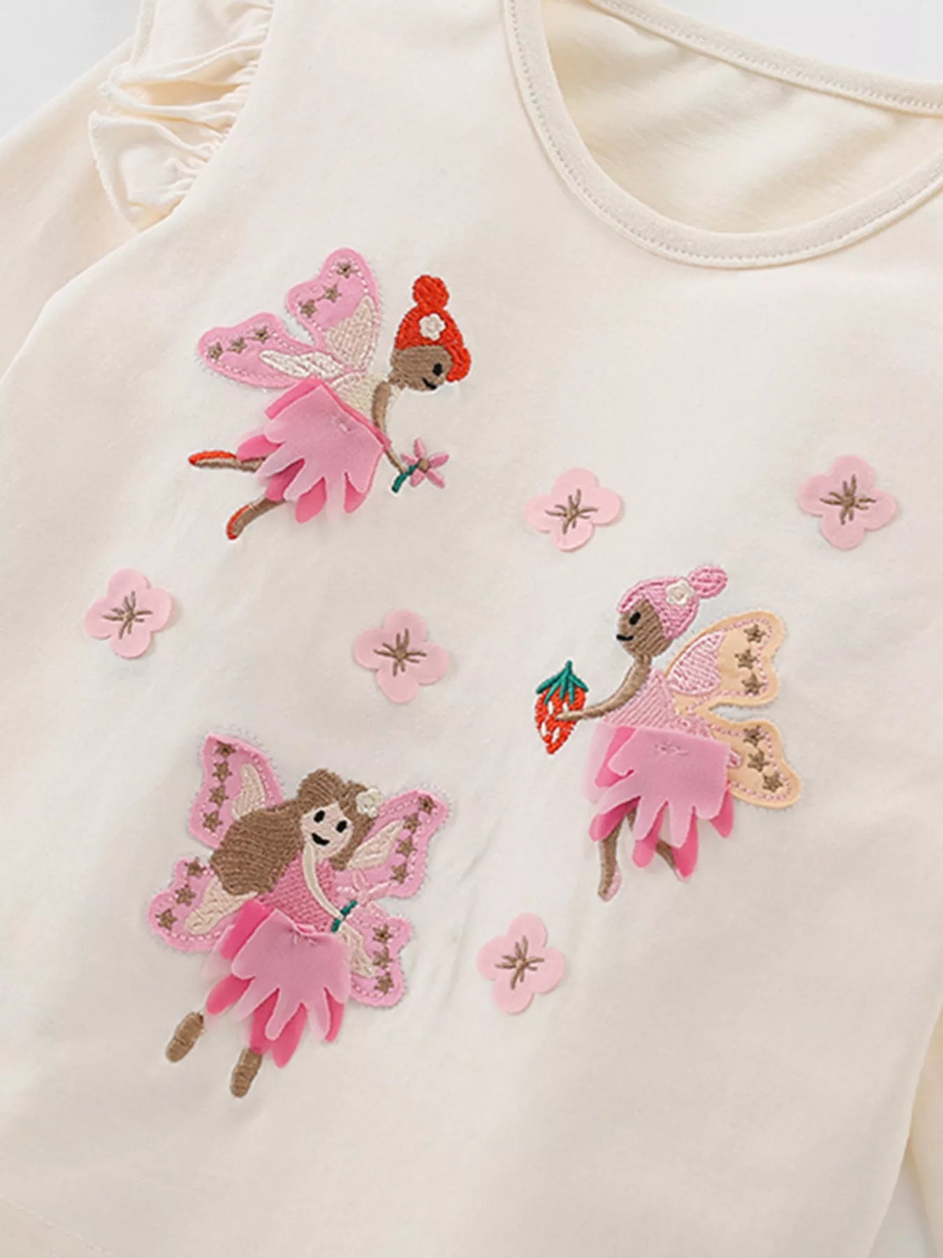 Children's Fairy Embroidered Long Sleeve T-Shirt