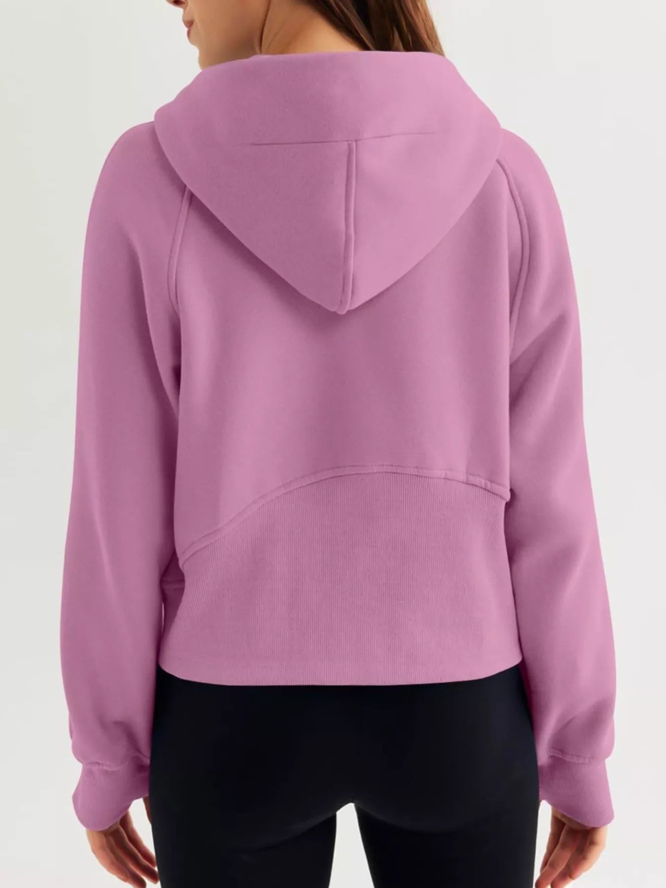 Half Zip Raglan Sleeve Hoodie