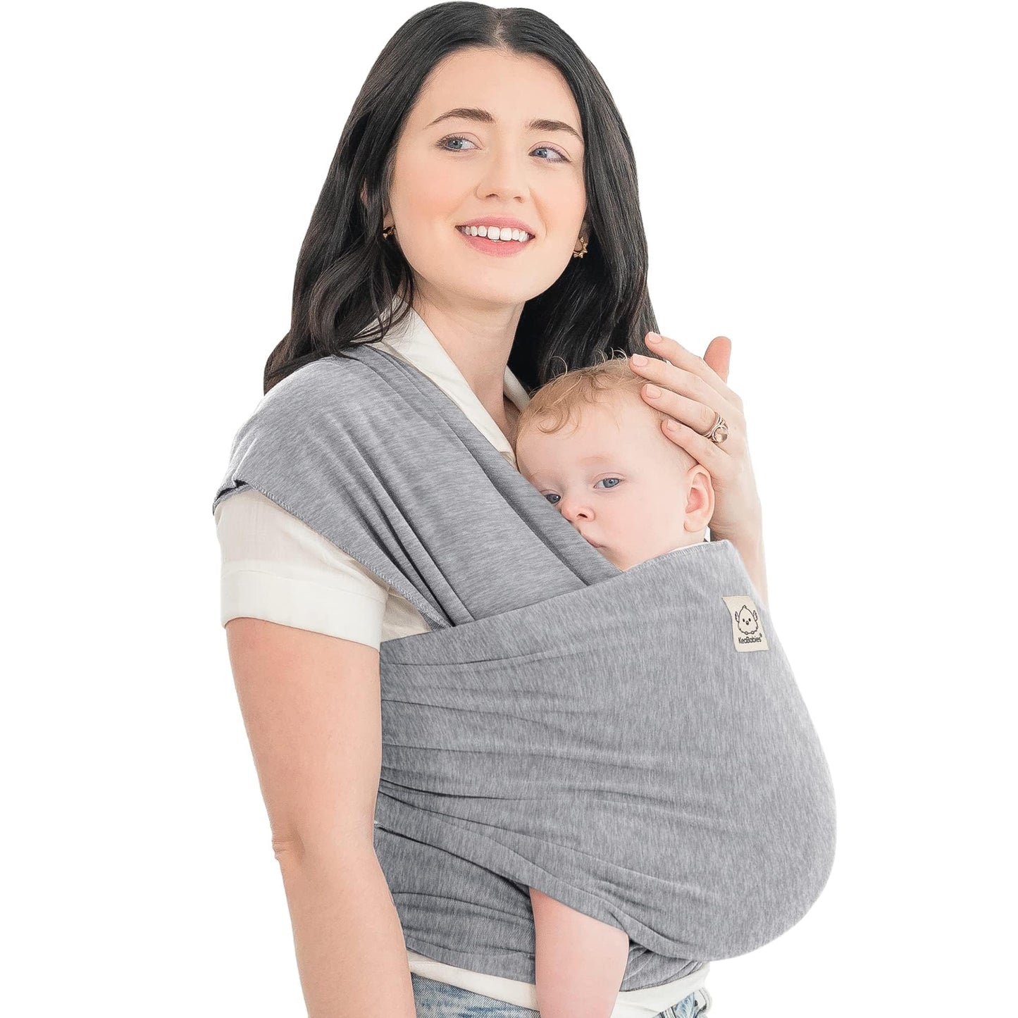 Baby Wrap Carrier Newborn to Toddler Hands-Free Infant Sling One Size (Pack of 1) Classic Gray