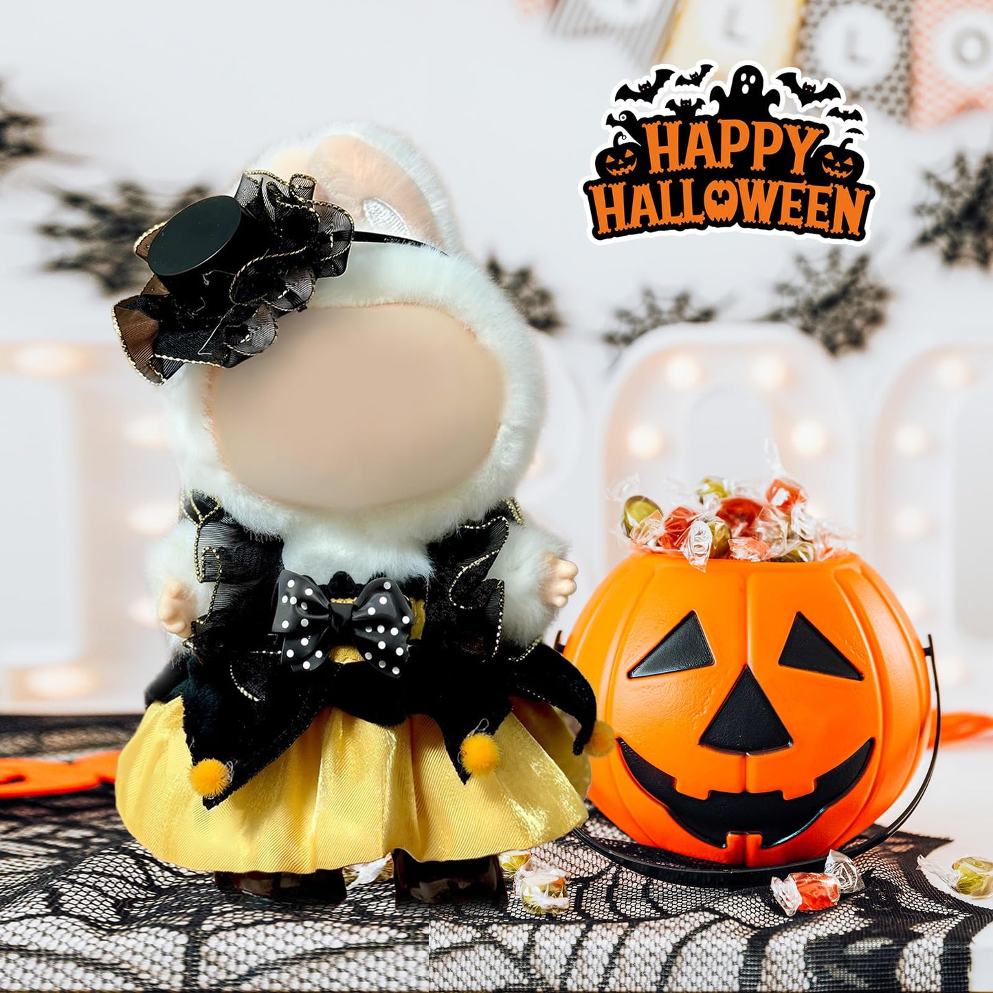 3 Piece Handmade Crochet Outfit for 17cm Dolls - Heart Sweater Hat & Bag Set