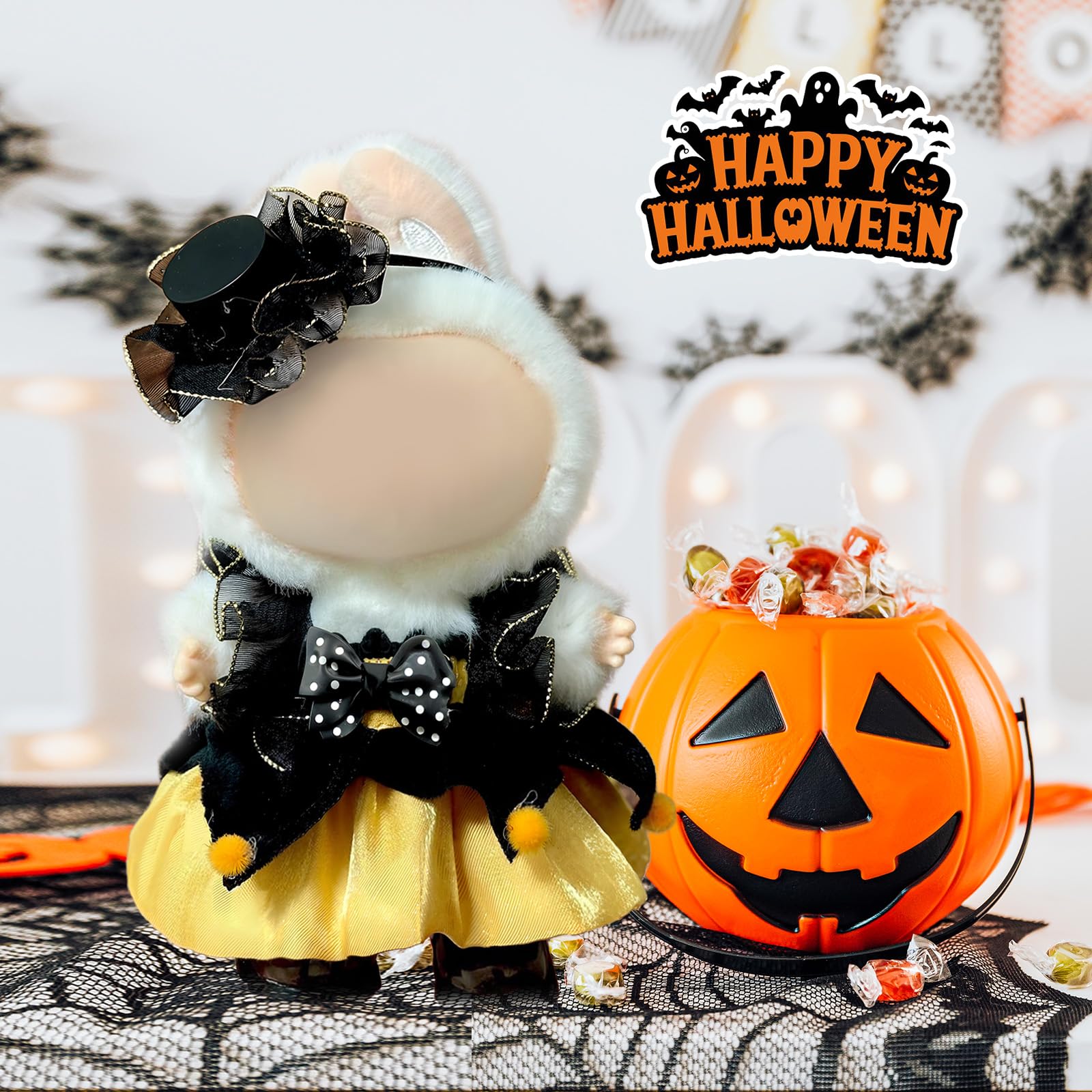 3 Piece Handmade Crochet Outfit for 17cm Dolls - Heart Sweater Hat & Bag Set