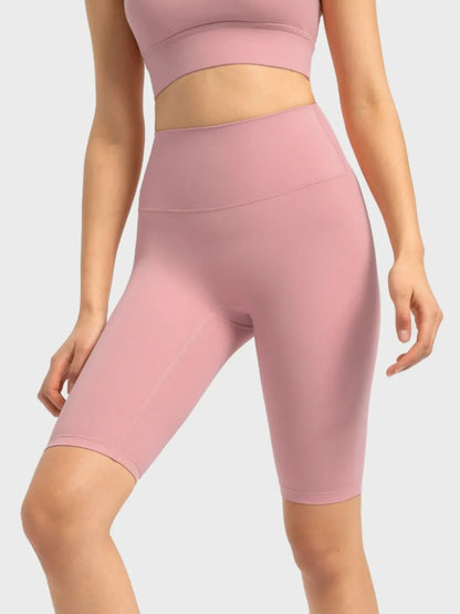 Millennia High Rise Wide Waistband Active Shorts Dusty Pink