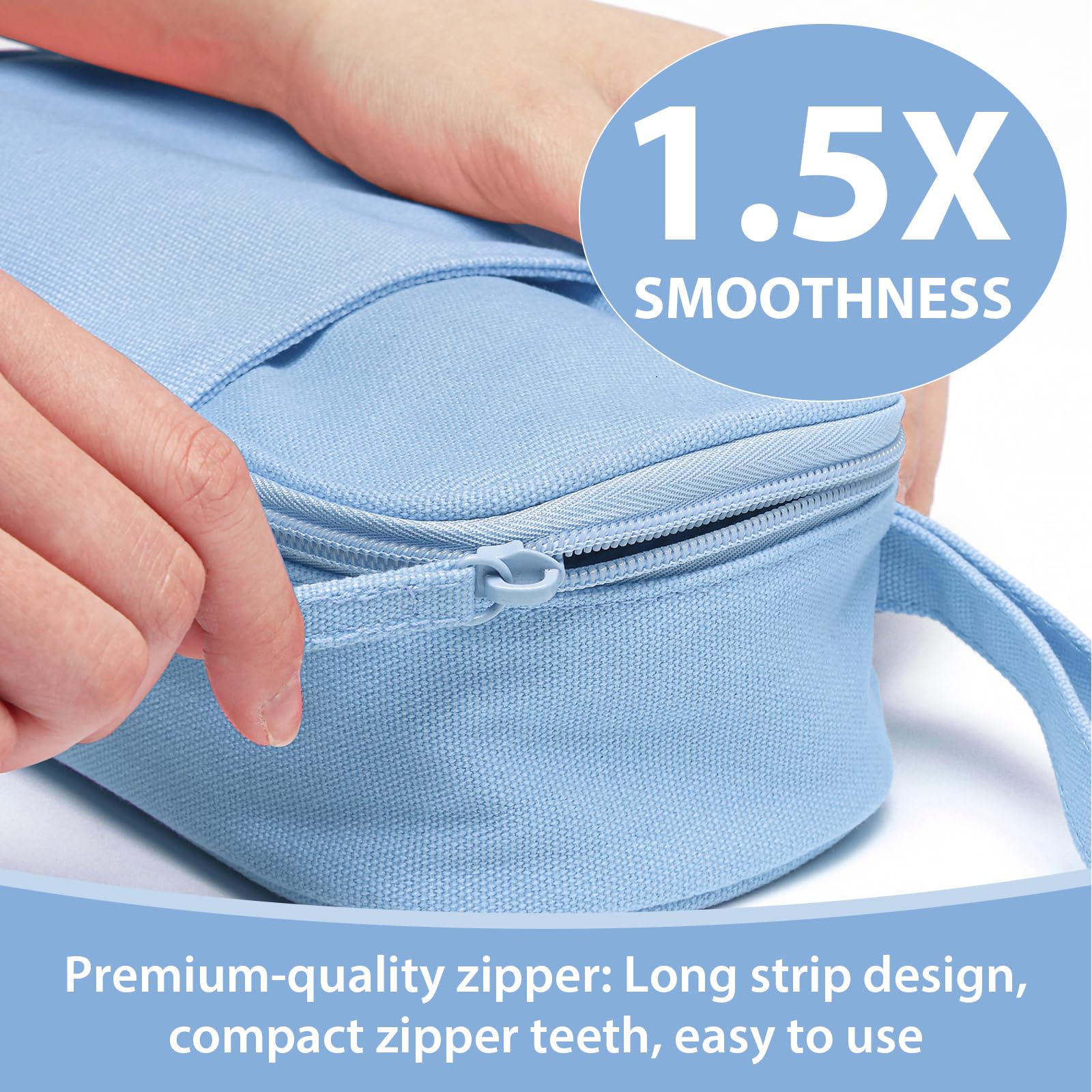 Large Pencil Case 1800ml - Heavy Duty Canvas School Supplies Organizer for Kids Students