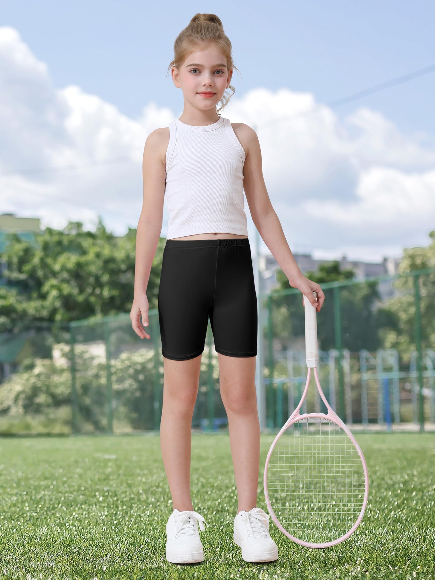 Girls Bike Shorts 6-Pack Under Dress Safety Shorts for Kids Toddlers