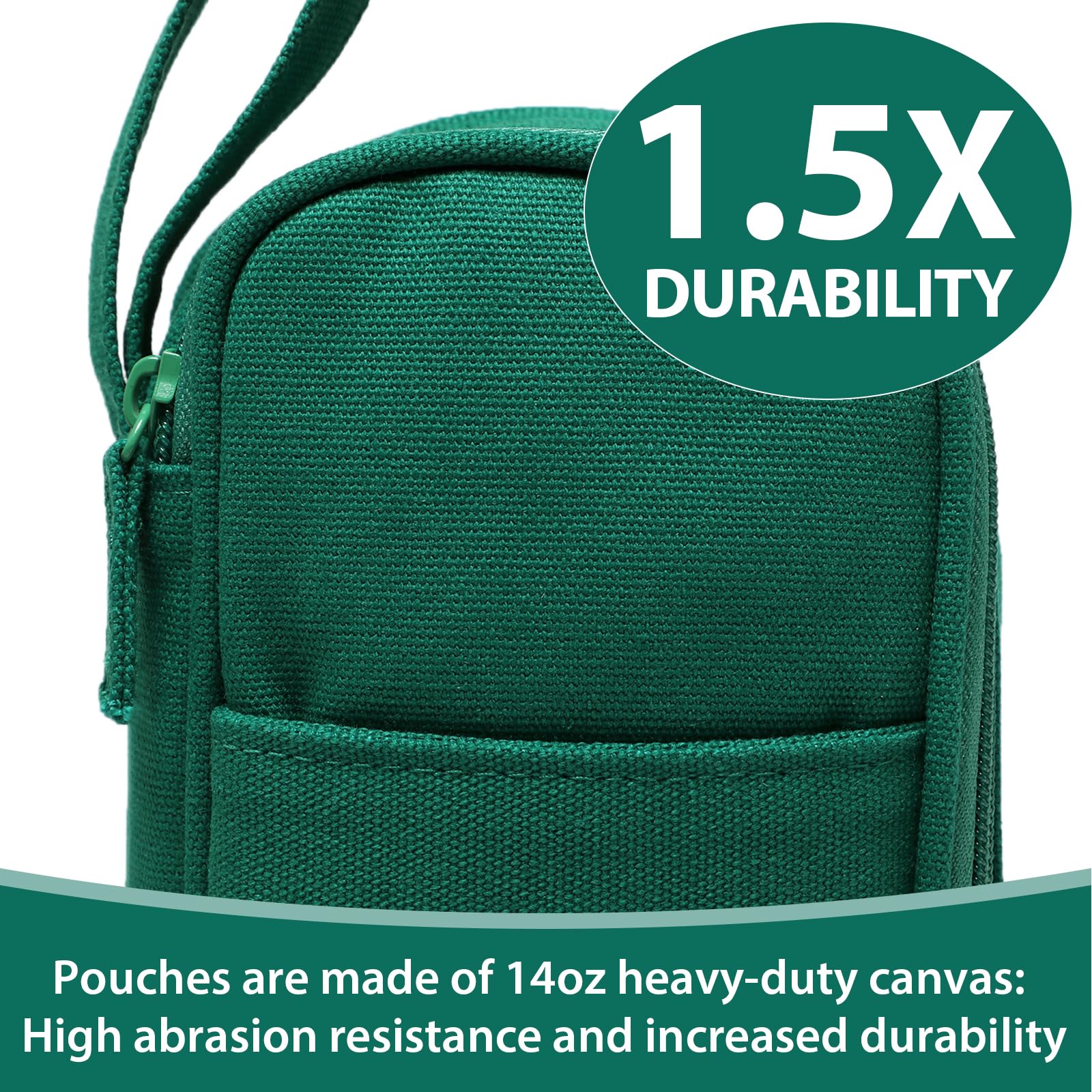 Large Pencil Case 1800ml - Heavy Duty Canvas School Supplies Organizer for Kids Students