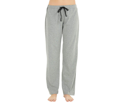 Women's Cotton Pajama Pants - Soft Comfortable Lounge Sleep Bottoms Light Grey Mel.