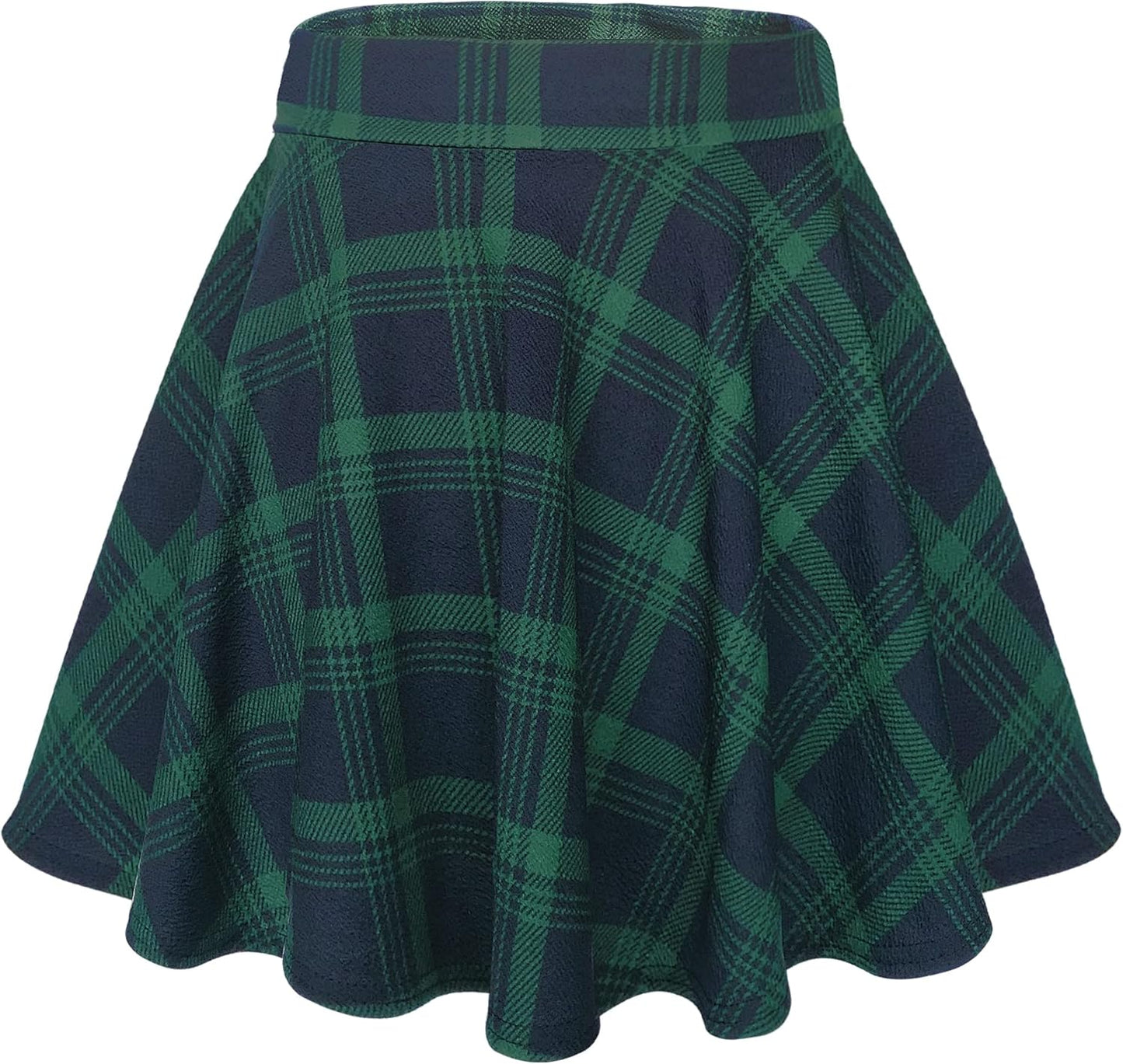 Women Flared Mini Skater Skirt - Stretchy A-Line Circle Skirt