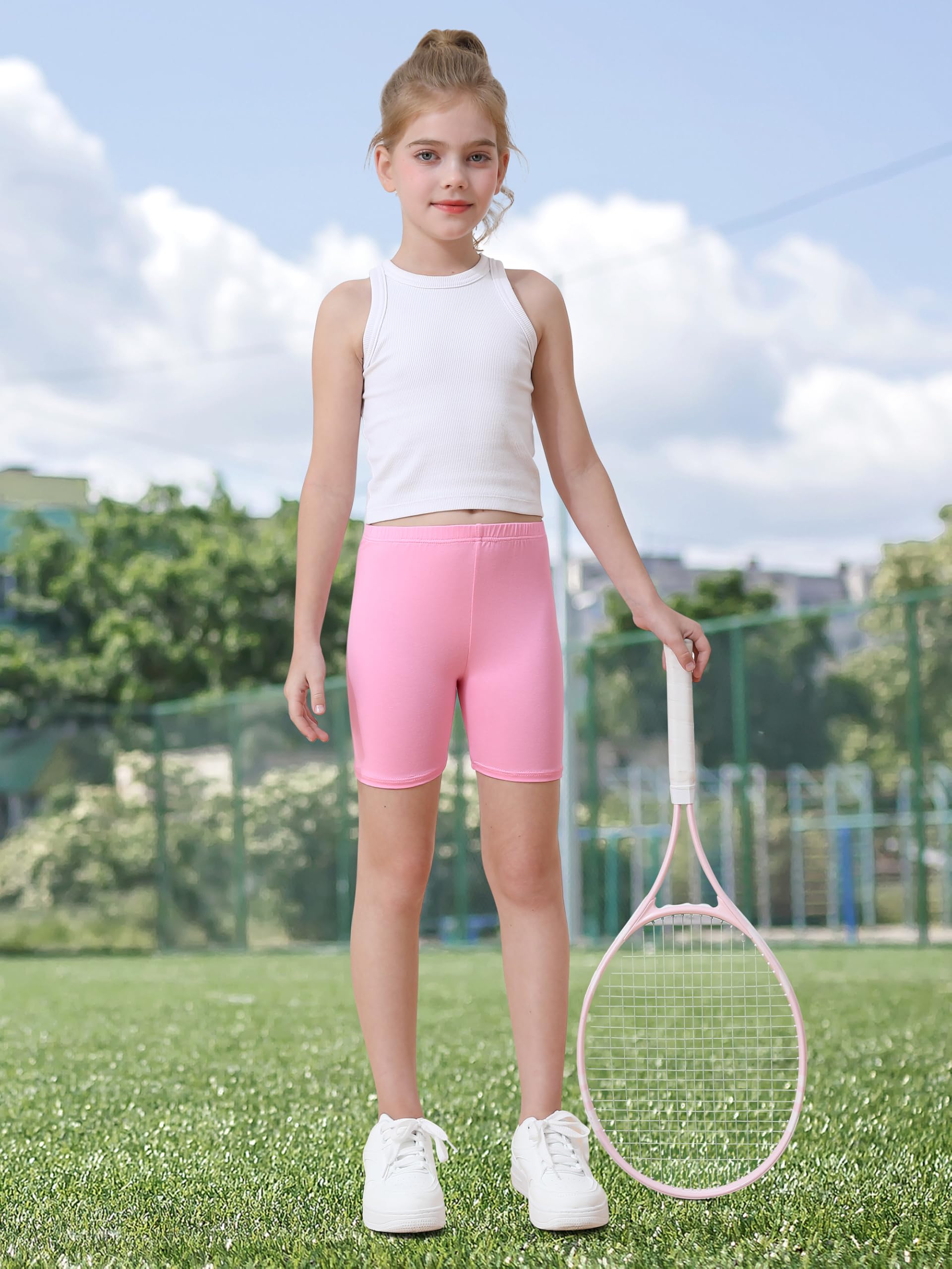 Girls Bike Shorts 6-Pack Under Dress Safety Shorts for Kids Toddlers