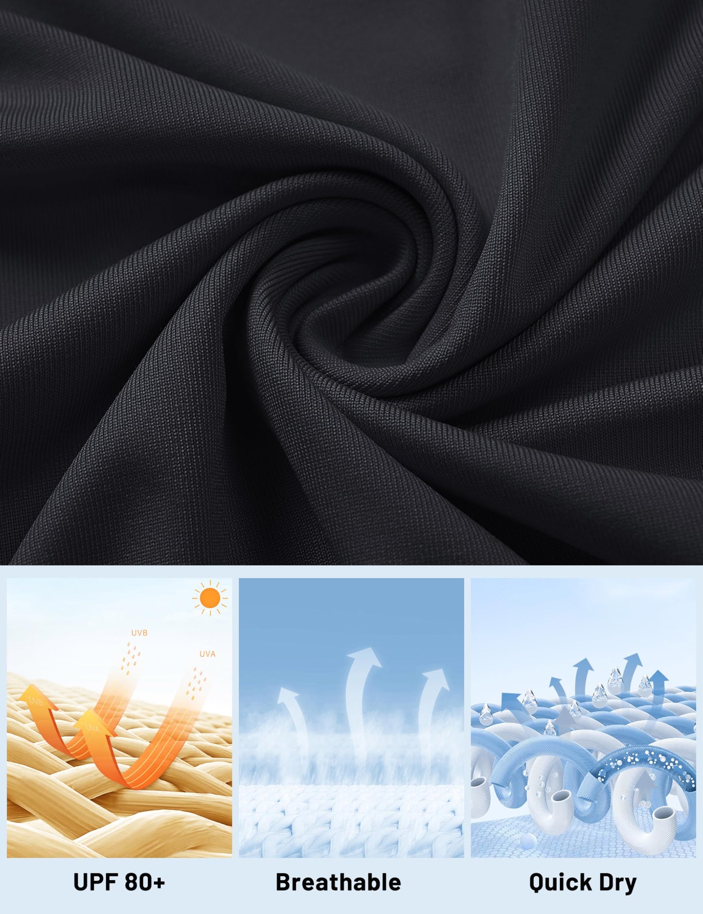 Women's UPF 80+ Long Sleeve Rash Guard - Quick Dry Athletic Shirt with Thumb Holes