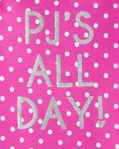 Girls Cotton Pajama Set 6-Piece - Snug Fit PJ Pack for Babies Toddlers