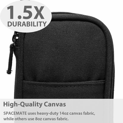 Large Pencil Case 1800ml - Heavy Duty Canvas School Supplies Organizer for Kids Students