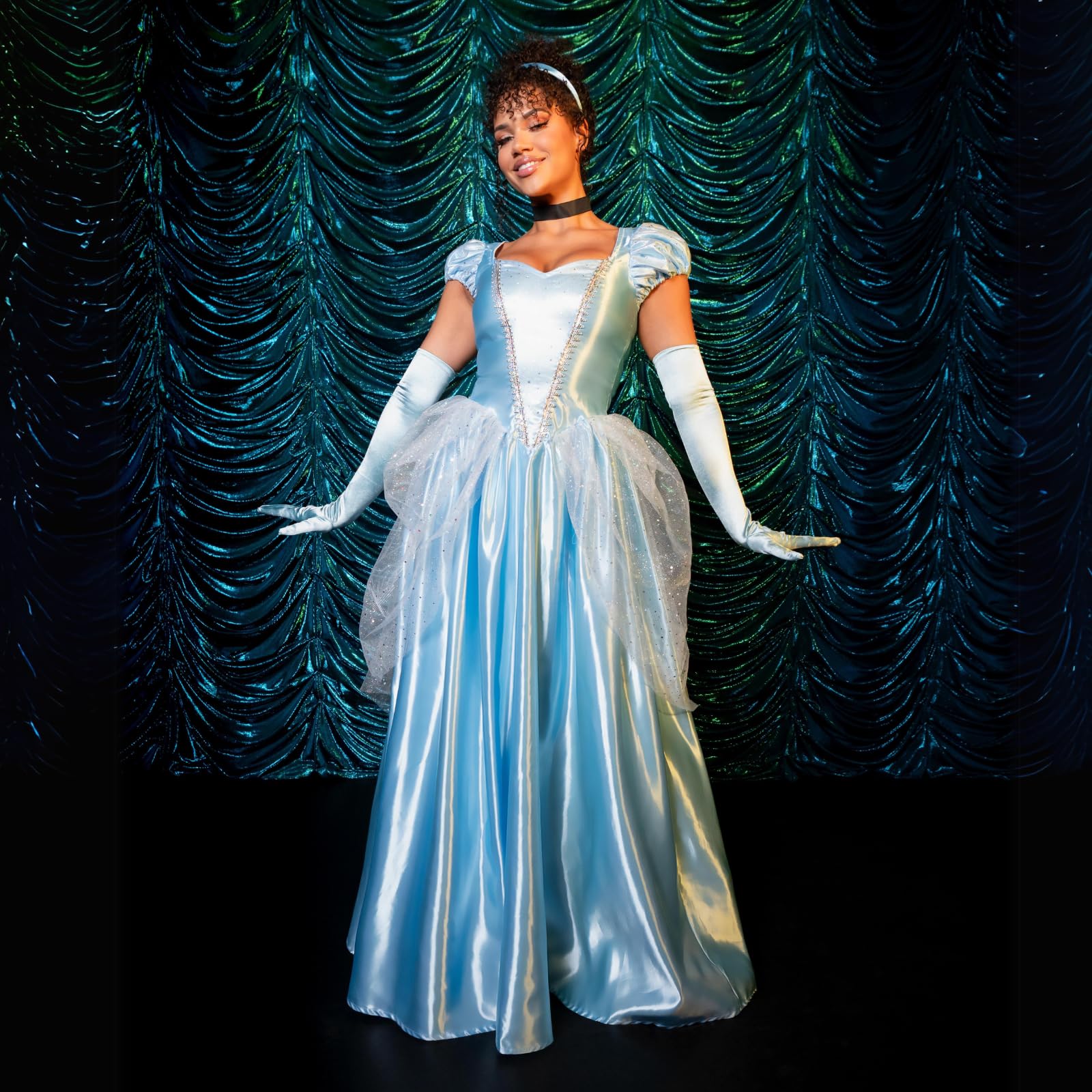 Cinderella Costume for Women - Classic Princess Dress Halloween Outfit