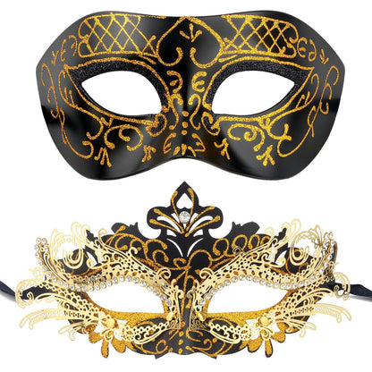 Masquerade Masks - Elegant Mardi Gras Party Masks - Premium Decorative Masks for Women and Men
