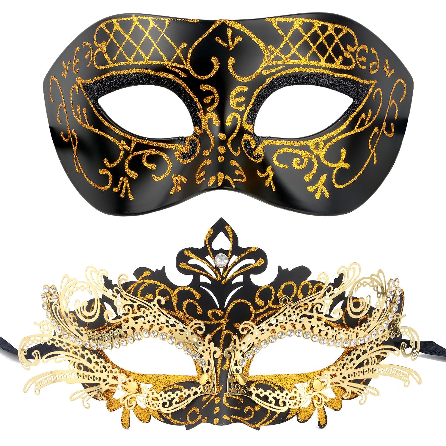 Masquerade Masks - Elegant Mardi Gras Party Masks - Premium Decorative Masks for Women and Men