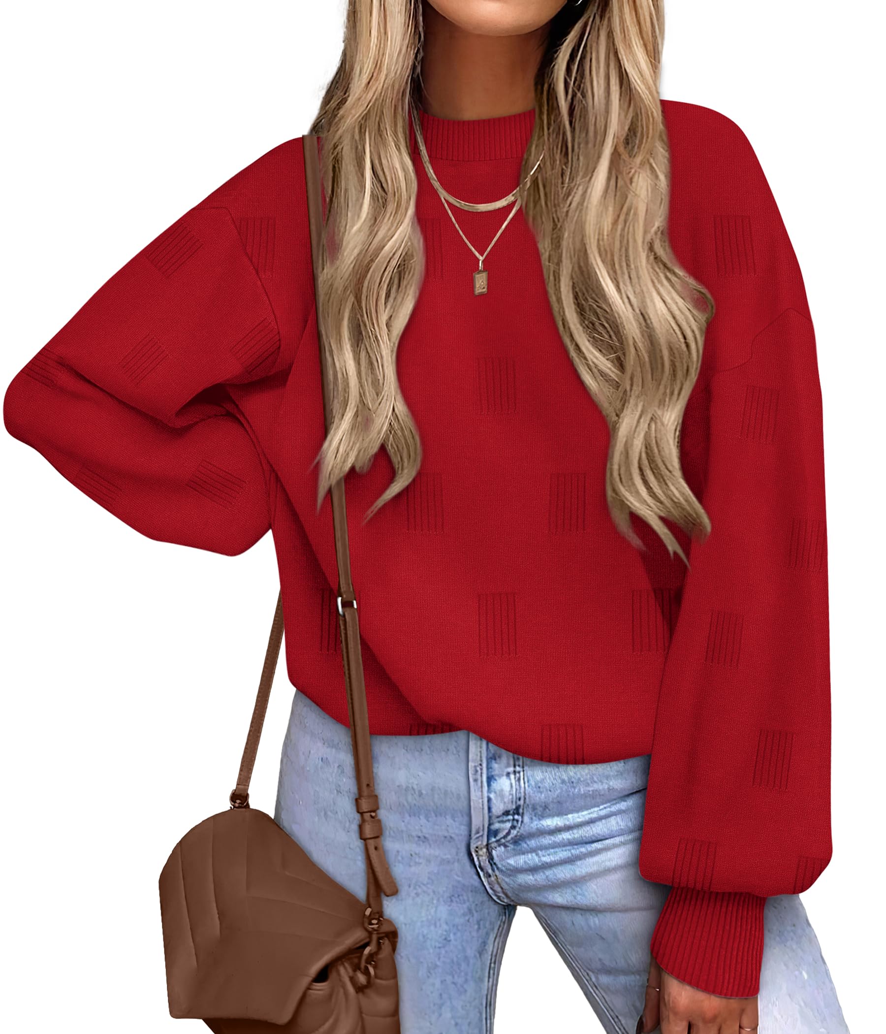 Women's Turtleneck Sweaters - Knit Pullover Long Sleeve Fall Fashion Top