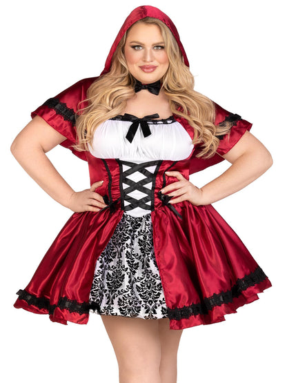 Gothic Red Riding Hood Costume - Women's Dark Fantasy Halloween Outfit