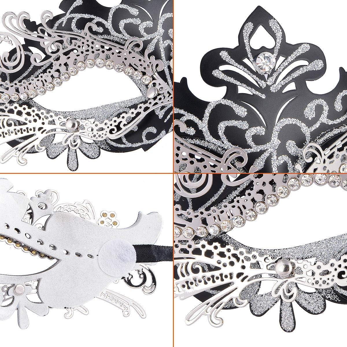 Masquerade Masks - Elegant Mardi Gras Party Masks - Premium Decorative Masks for Women and Men