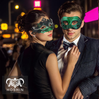 Masquerade Masks - Elegant Mardi Gras Party Masks - Premium Decorative Masks for Women and Men