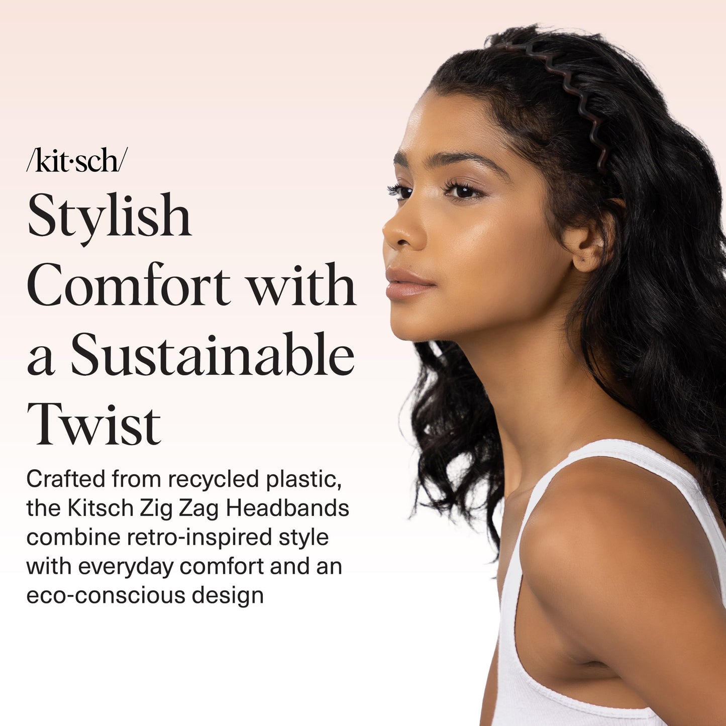 Women Accessories - Comfortable Comb Headbands with Teeth - Recycled Plastic Hair Accessories - 2 Pack