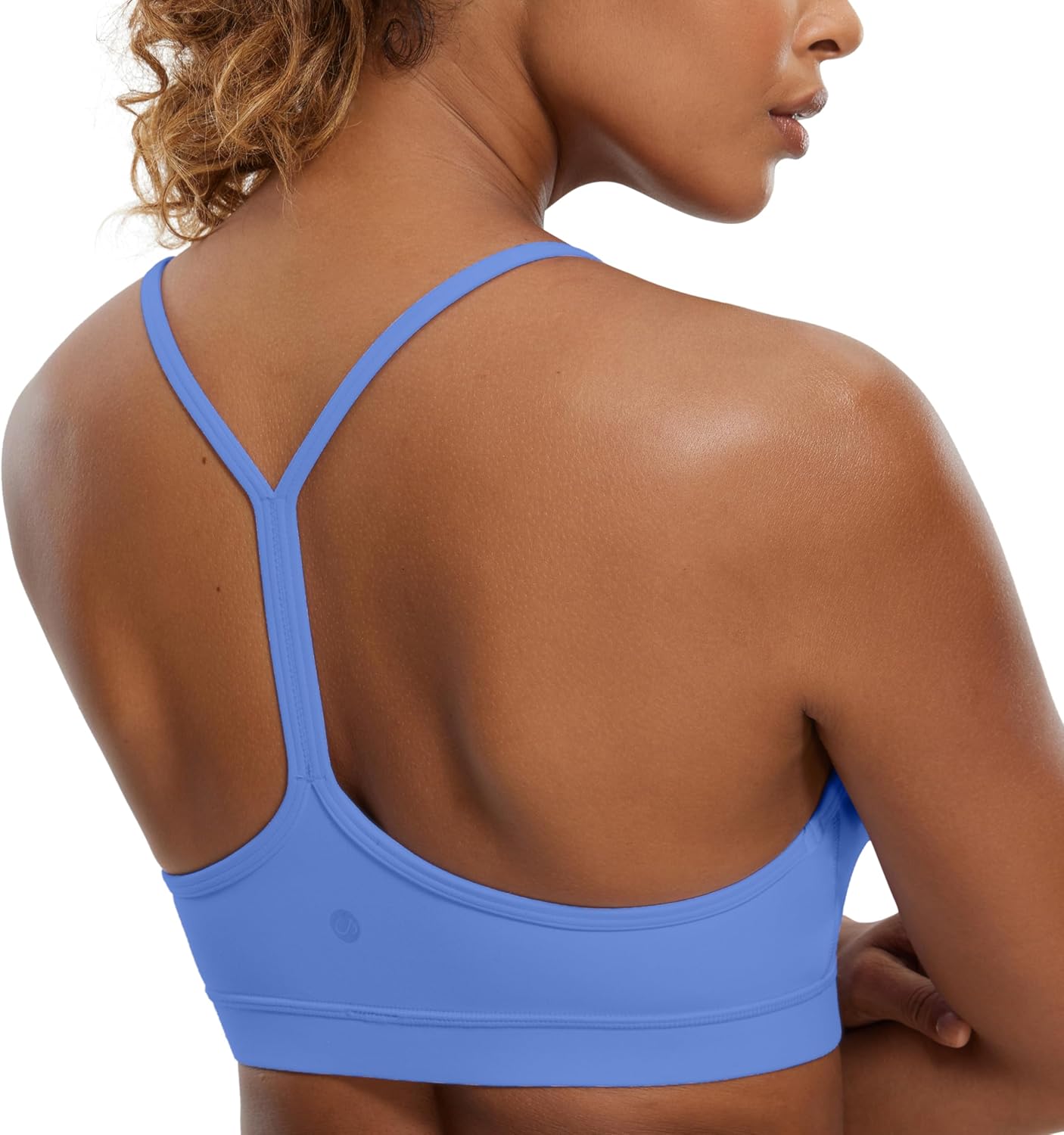 Women's Y-Back Sports Bra Padded Racerback Low Impact Workout Top