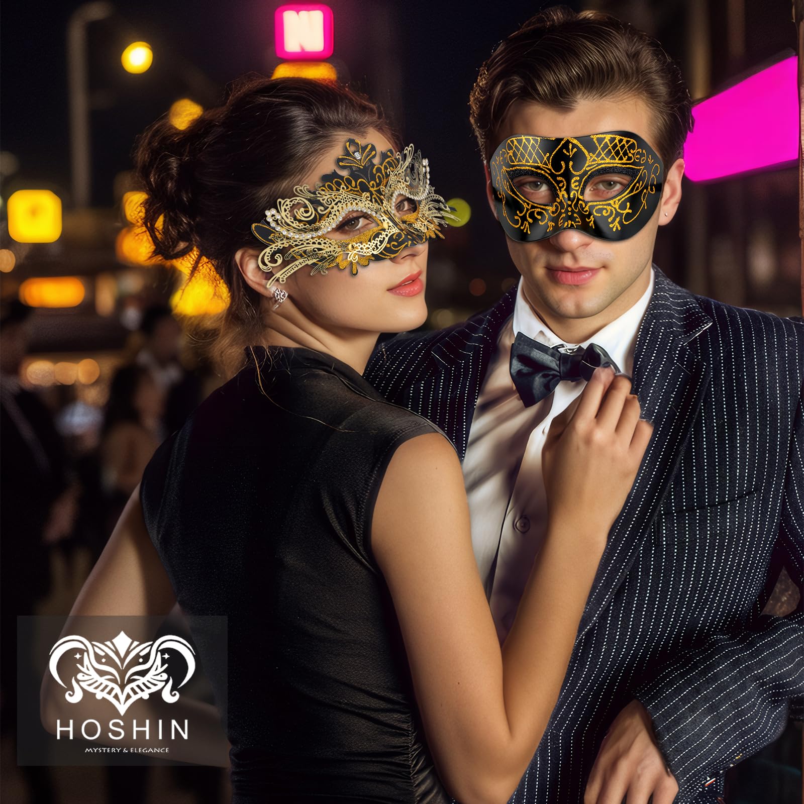 Masquerade Masks - Elegant Mardi Gras Party Masks - Premium Decorative Masks for Women and Men