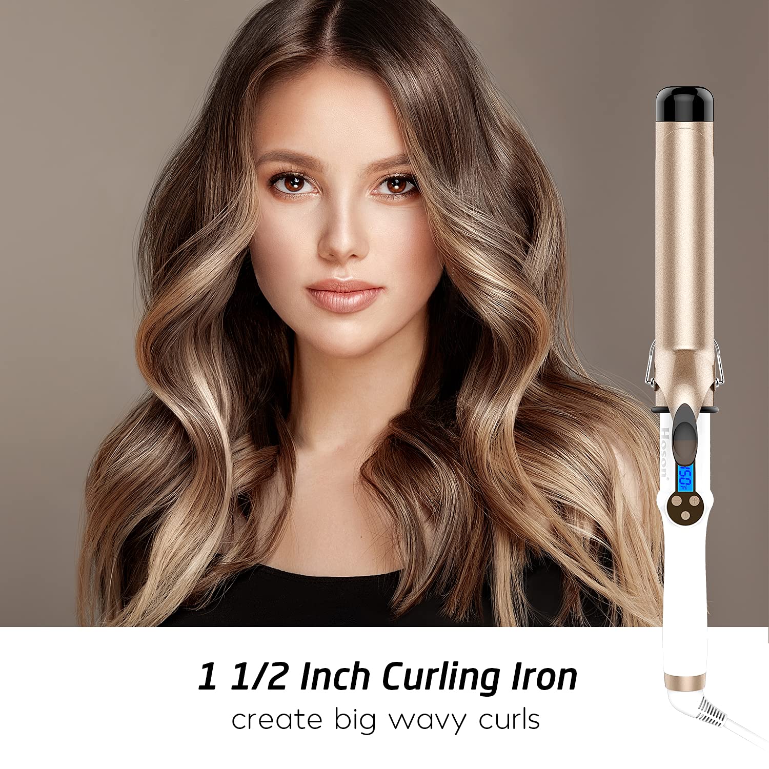 Professional Ceramic Tourmaline Curling Iron 3/4 Inch - Hair Curler with Heat Protection
