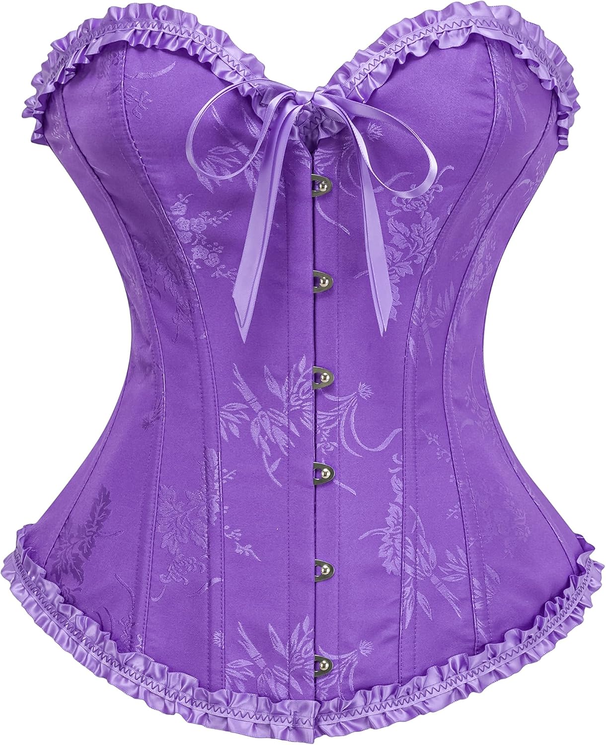 Corset Top for Women - Lace Bustier Shapewear with Push Up Support