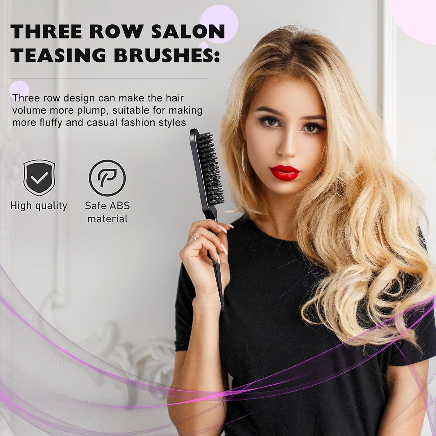 Hair Brush Set 12 Pieces Double Sided Edge Brush Teasing Combs Styling Kit