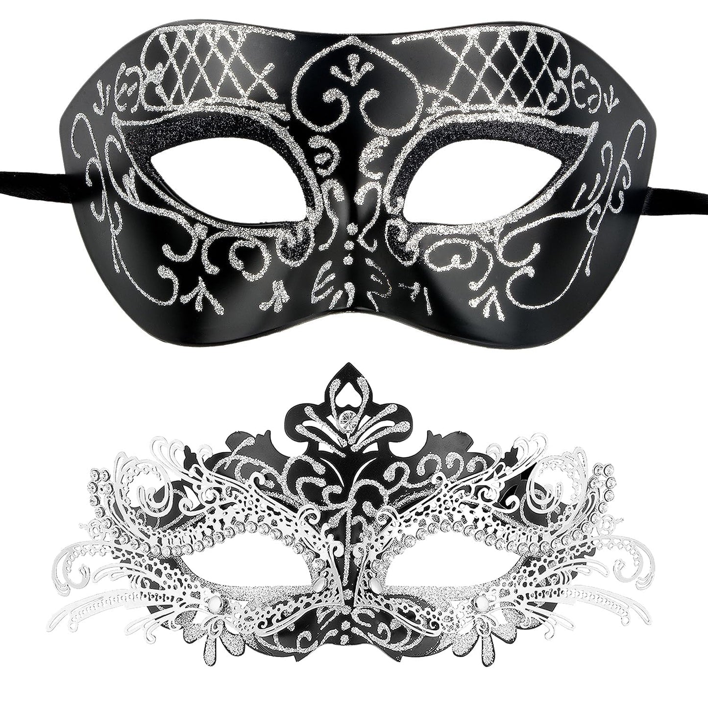 Masquerade Masks - Elegant Mardi Gras Party Masks - Premium Decorative Masks for Women and Men