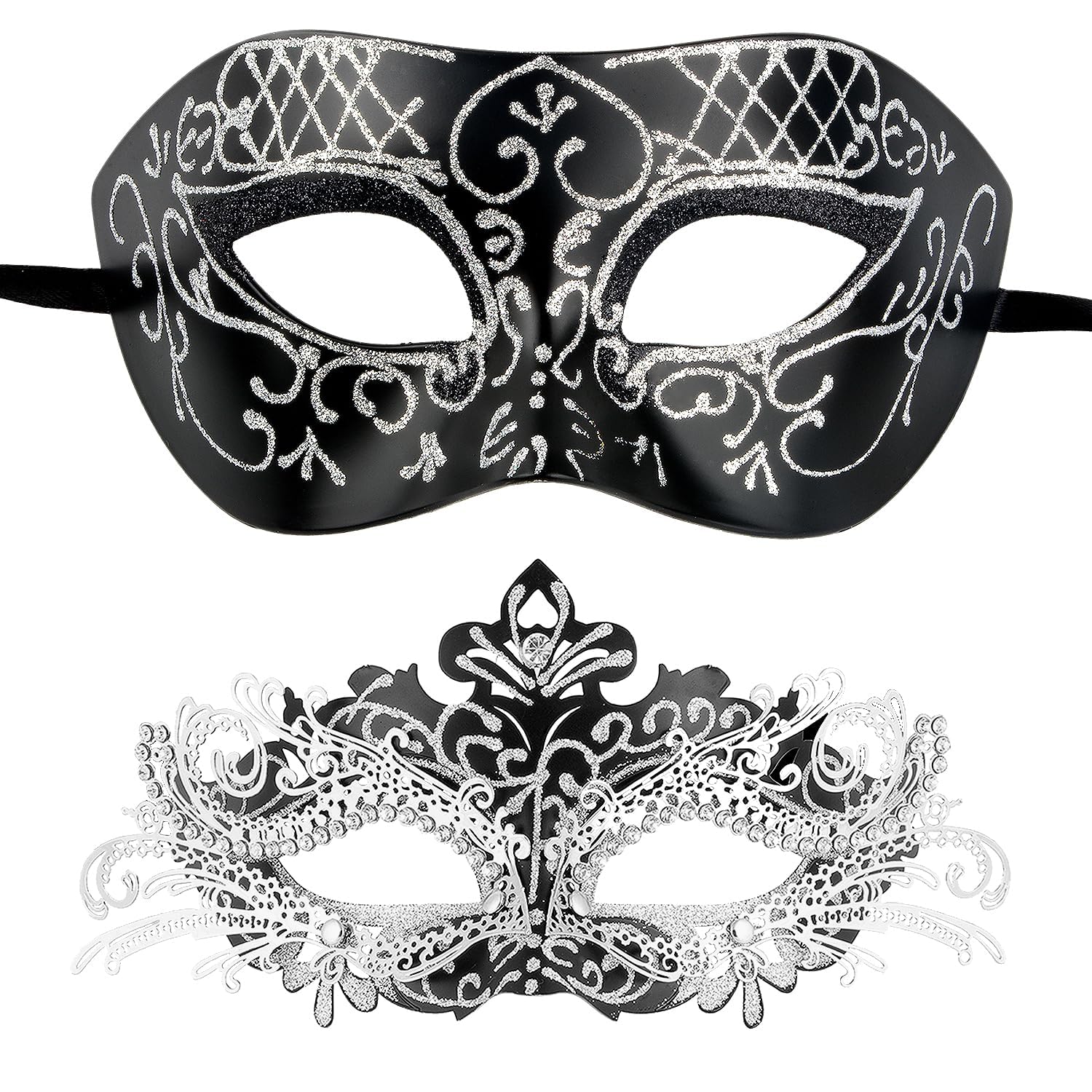 Masquerade Masks - Elegant Mardi Gras Party Masks - Premium Decorative Masks for Women and Men