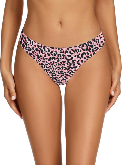 Women's Seamless Thong Underwear 5-Pack No Show Breathable Panties