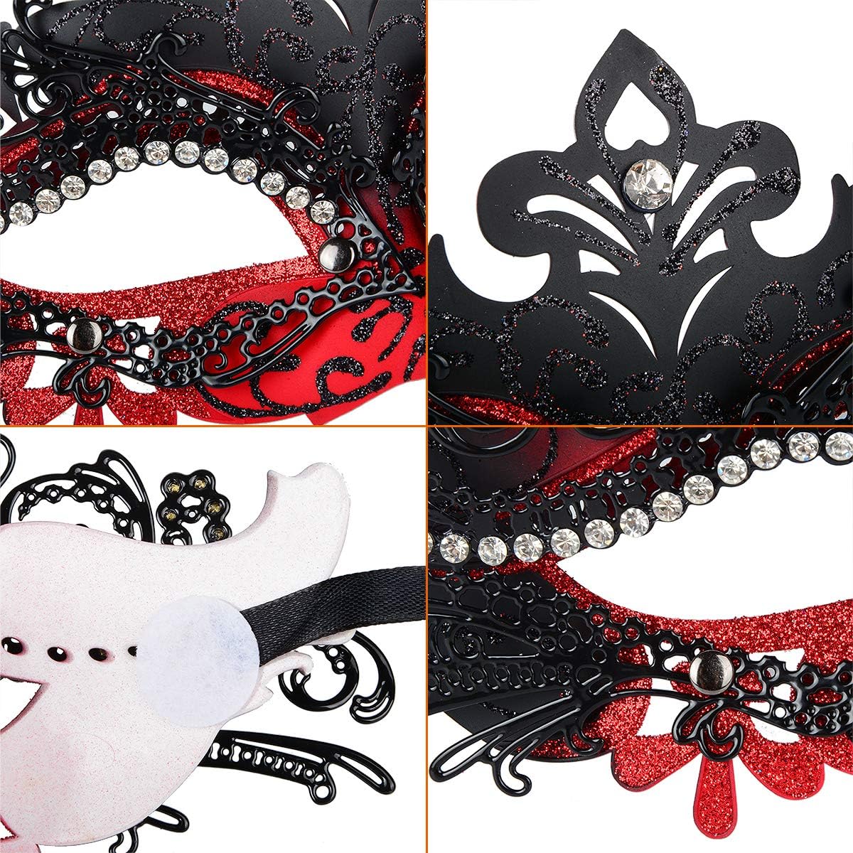 Masquerade Masks - Elegant Mardi Gras Party Masks - Premium Decorative Masks for Women and Men
