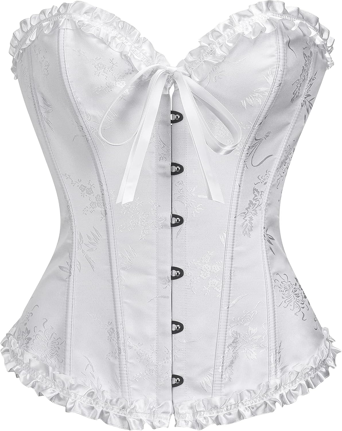 Corset Top for Women - Lace Bustier Shapewear with Push Up Support