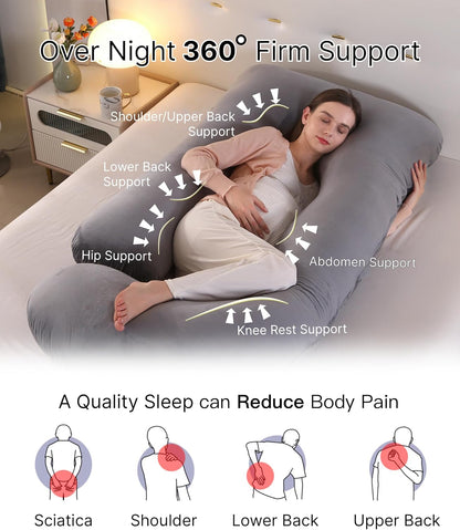 Full Body Pregnancy Pillow 57 Inch Maternity Support Pillow