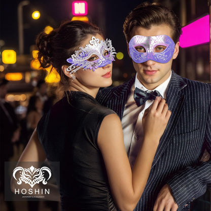 Masquerade Masks - Elegant Mardi Gras Party Masks - Premium Decorative Masks for Women and Men