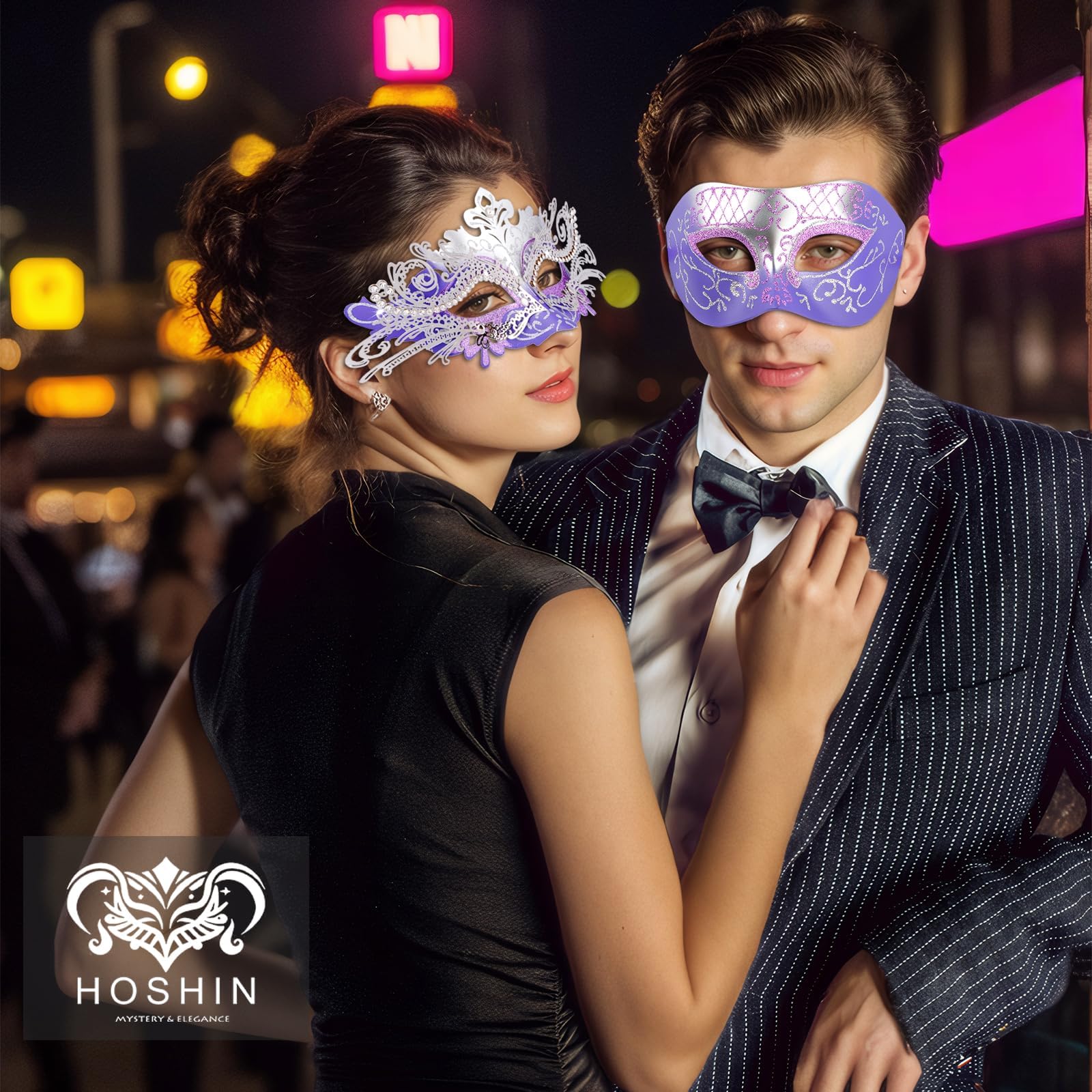 Masquerade Masks - Elegant Mardi Gras Party Masks - Premium Decorative Masks for Women and Men