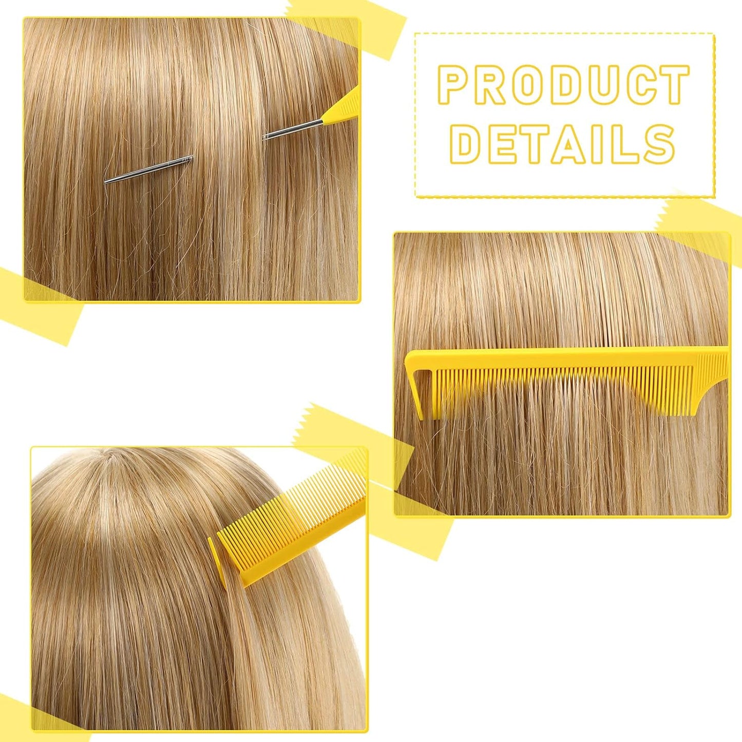 Hair Brush Set 12 Pieces Double Sided Edge Brush Teasing Combs Styling Kit