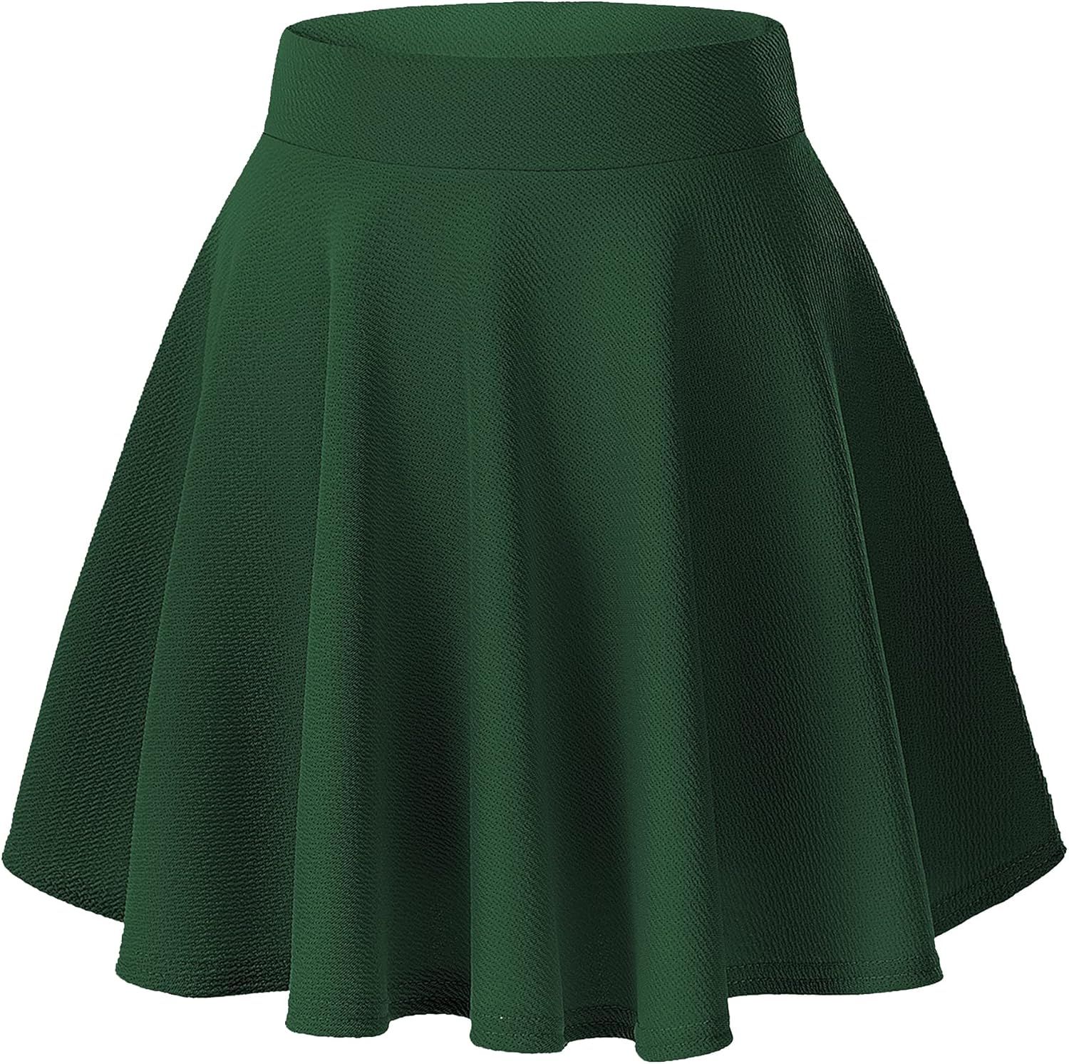 Women Flared Mini Skater Skirt - Stretchy A-Line Circle Skirt