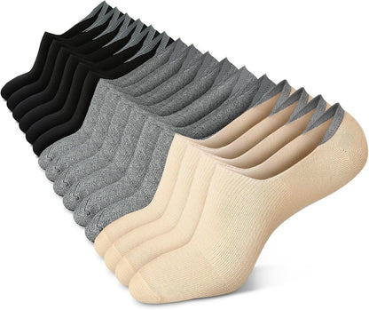 Women No Show Socks - Non Slip Low Cut Invisible Socks 4/8 Pairs