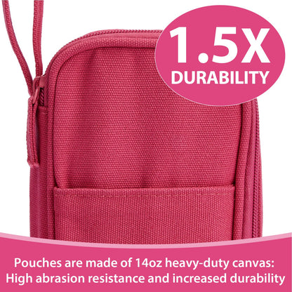 Large Pencil Case 1800ml - Heavy Duty Canvas School Supplies Organizer for Kids Students