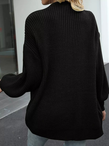 Oversized Chunky Knit Open Front Cardigan